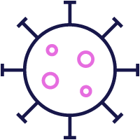 Graphic of cold and flu bacteria