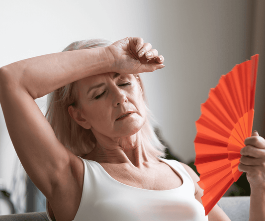 Woman experiencing menopause