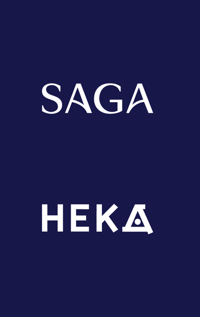 Logos for Saga and Heka